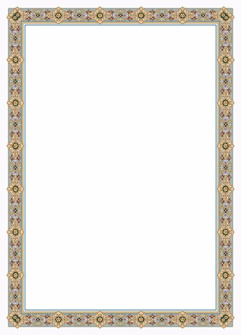 تذهیب A4 گلاسه (135 گرمی) کد 676