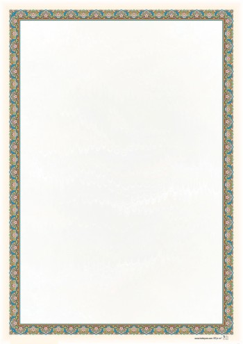 تذهیب A4 گلاسه (135 گرمی) کد 649